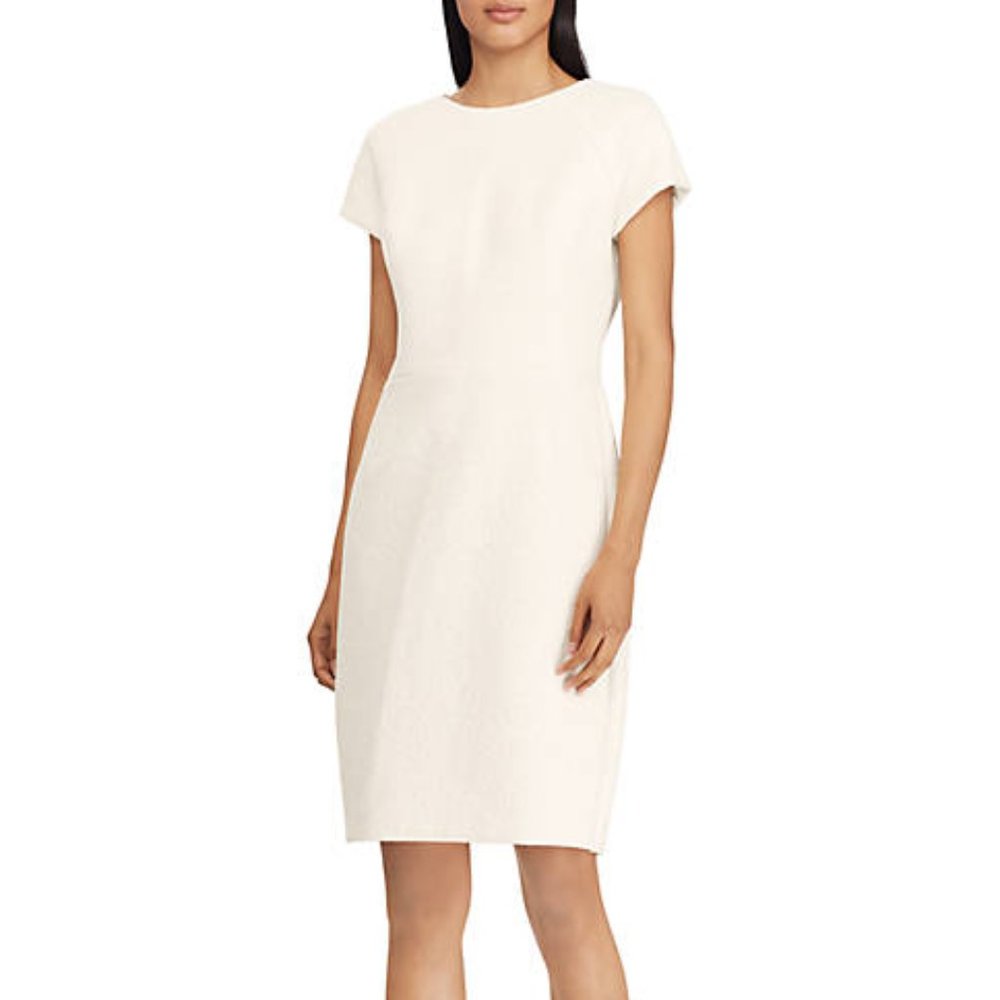 Ralph Lauren Pollock Ivory Lace Sheath Dress size 6